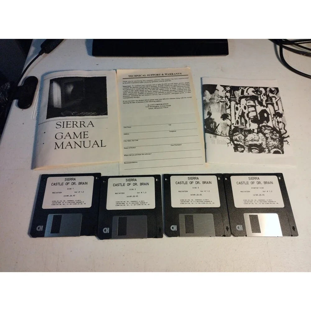 Sierra Castle of Dr Brain & Lost Mind Of Dr. Brain for Mac - Complete In Box
